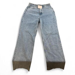 Kittenish Women’s 30 NWT High Rise Wide Leg Jeans Light Wash Denim Pants